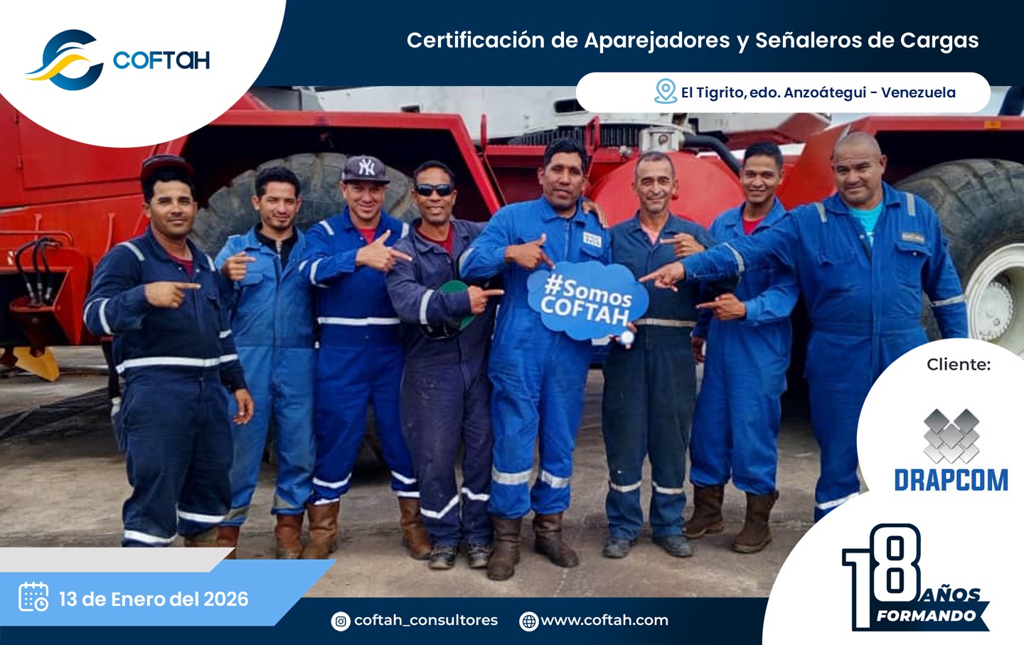 Lee más sobre el artículo Certificación de Aparejadores y Señaleros de Cargas en DRAPCOM