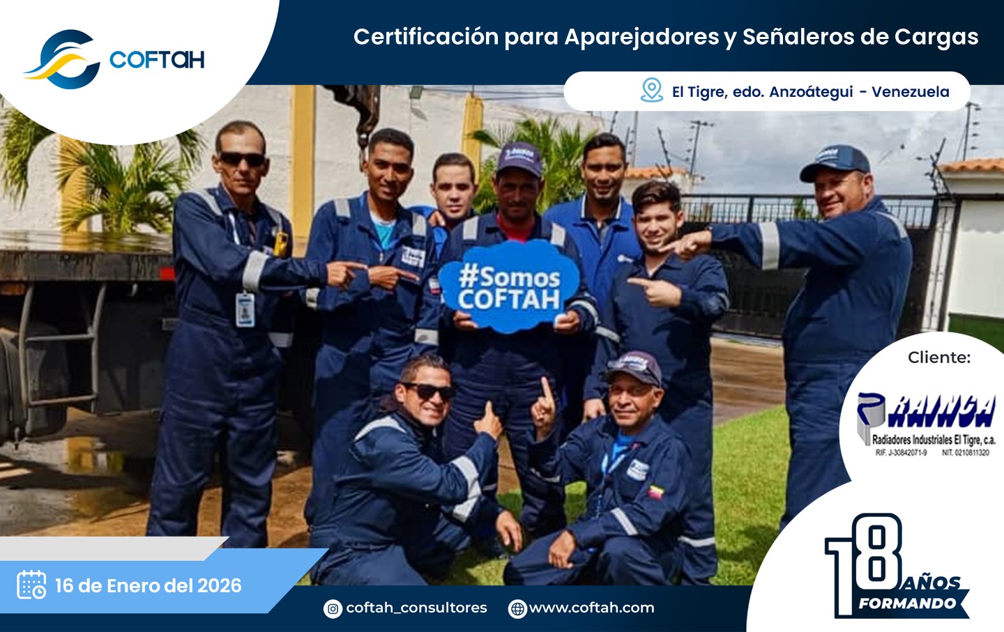 Lee más sobre el artículo Certificación de Aparejadores y Señaleros de Cargas en RAINCA