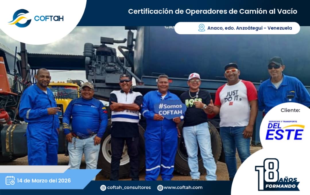 Lee más sobre el artículo Certificación de Operadores de Camiones de Vacío en TRANSPORTE DEL ESTE