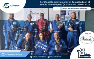 Certificación Internacional con el Sulfuro de Hidrógeno H2S – ANSI Z-390.1 2024