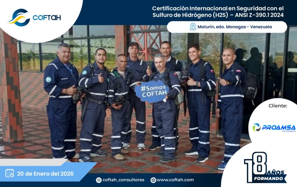 Certificación Internacional con el Sulfuro de Hidrógeno H2S – ANSI Z-390.1 2024