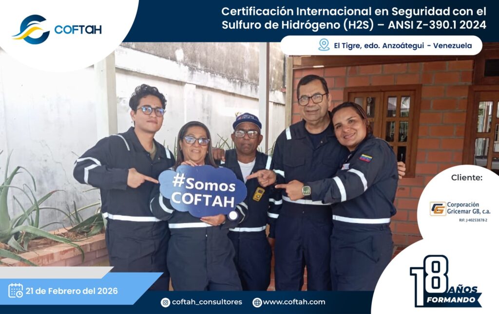Certificación Internacional con el Sulfuro de Hidrógeno H2S – ANSI Z-390.1 2024