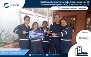 Certificación Internacional con el Sulfuro de Hidrógeno H2S – ANSI Z-390.1 2024