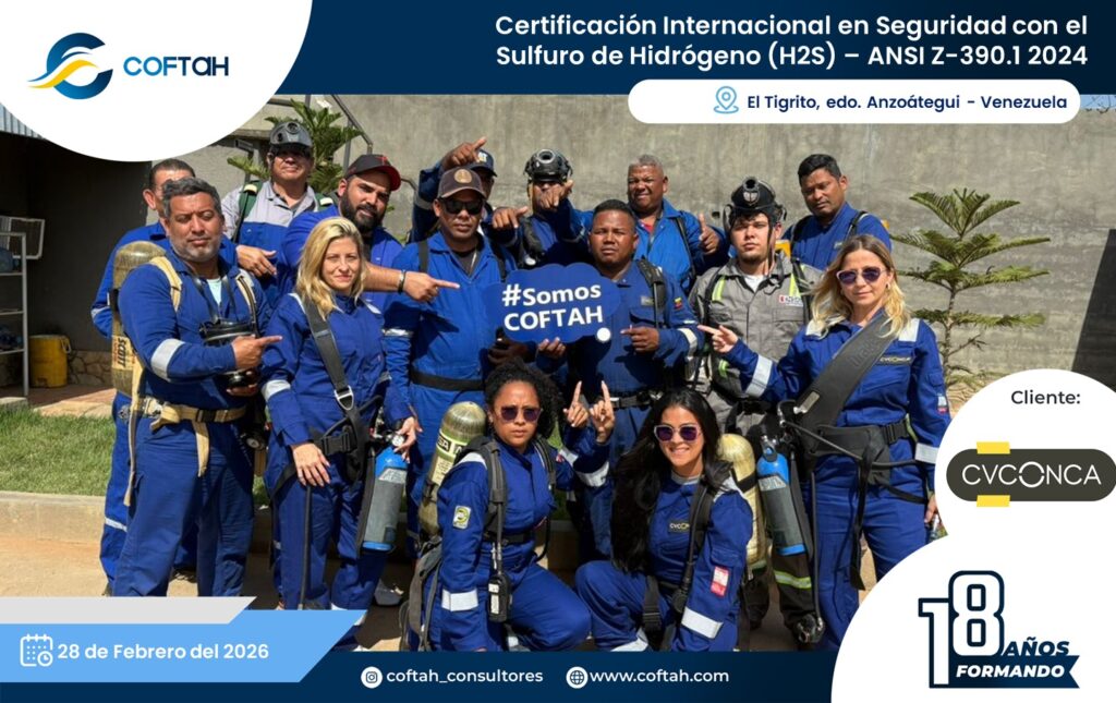 Certificación Internacional con el Sulfuro de Hidrógeno H2S – ANSI Z-390.1 2024