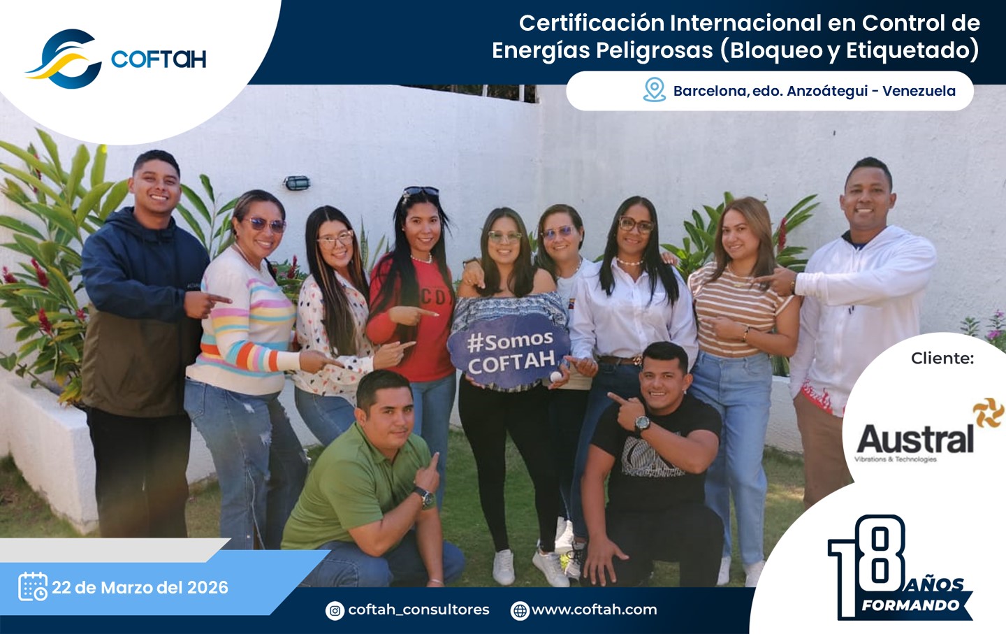 Lee más sobre el artículo Certificación Internacional en Control de Energías Peligrosas (Bloqueo y Etiquetado) ANSI/ASSP Z244.1-20 en AUSTRAL
