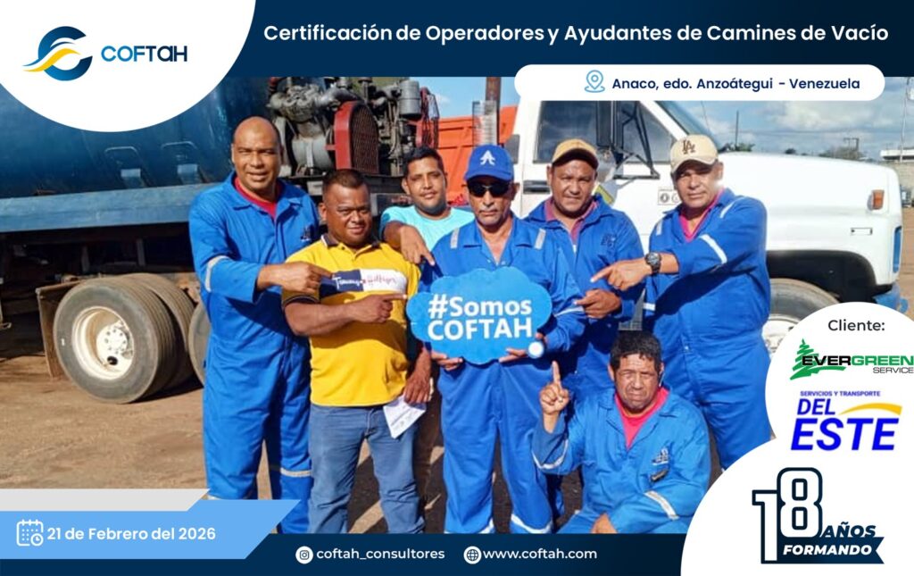 Certificación de Operadores y Ayudantes de Camiones de Vacío