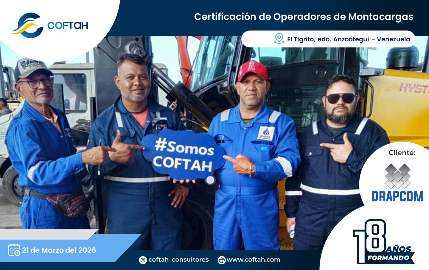 Lee más sobre el artículo Certificación de Operadores de Montacargas en DRAPCOM