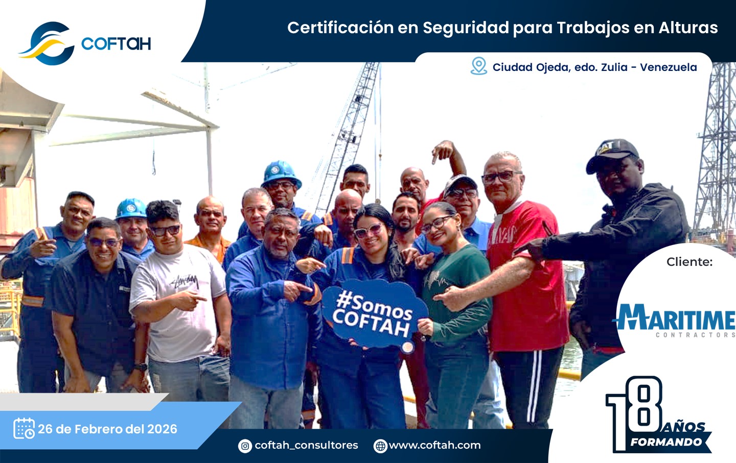 Lee más sobre el artículo Certificación en Seguridad para Trabajos en Alturas en MARITIME CONTRACTORS