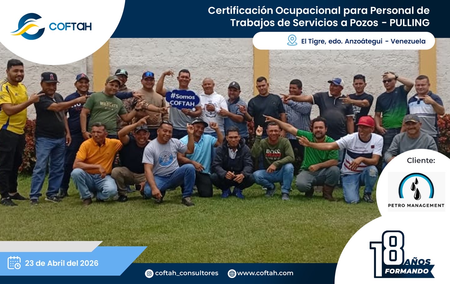 Lee más sobre el artículo Certificación Ocupacional para Personal de Equipos de Servicios a Pozos – PULLING en PETRO MANAGEMENT