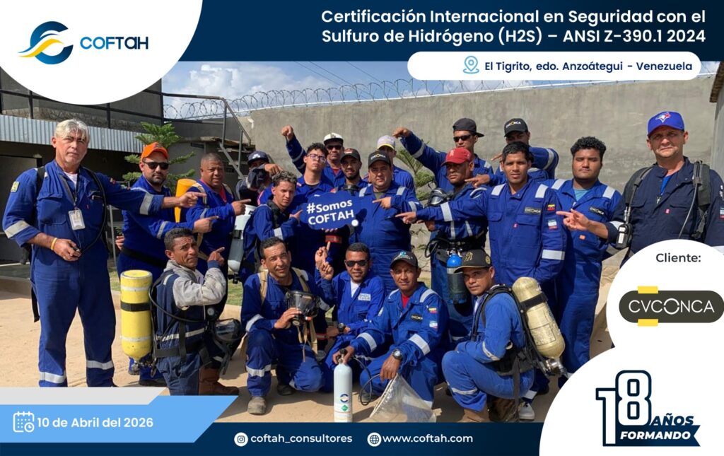 Certificación Internacional con el Sulfuro de Hidrógeno H2S – ANSI Z-390.1 2024