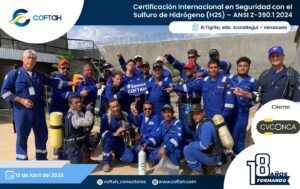 Certificación Internacional con el Sulfuro de Hidrógeno H2S – ANSI Z-390.1 2024