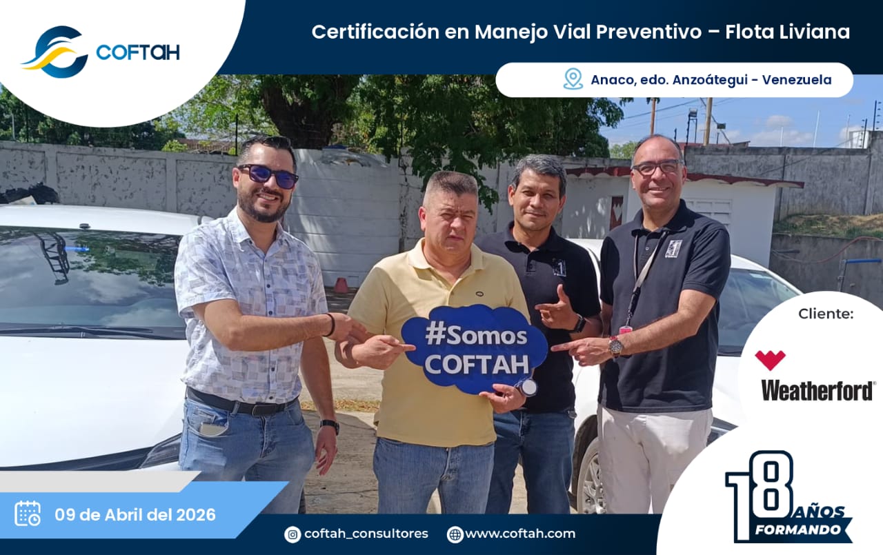 Lee más sobre el artículo Certificación en Manejo Vial Preventivo – Flota Liviana en WEATHERFORD
