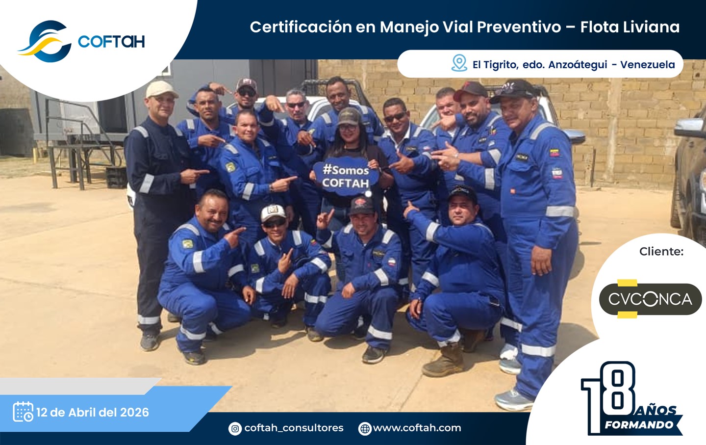 Lee más sobre el artículo Certificación en Manejo Vial Preventivo – Flota Liviana en CVCONCA
