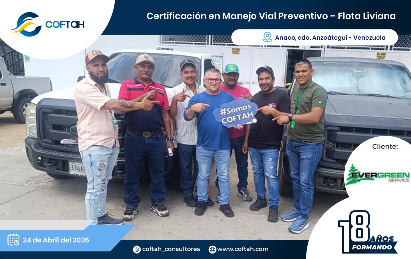Lee más sobre el artículo Certificación en Manejo Vial Preventivo – Flota Liviana en EVERGREEN SERVICE