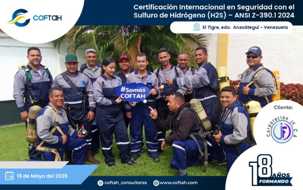 Certificación Internacional con el Sulfuro de Hidrógeno H2S – ANSI Z-390.1 2024