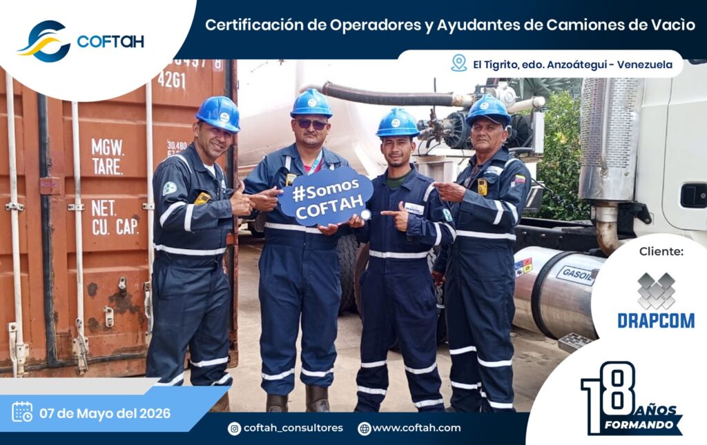 Certificación de Operadores y Ayudantes de Camiones de Vacío