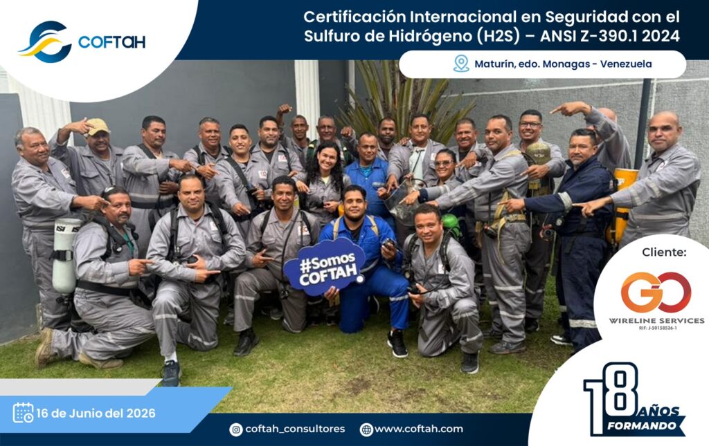 Certificación Internacional con el Sulfuro de Hidrógeno H2S – ANSI Z-390.1 2024
