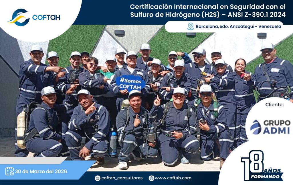 Certificación Internacional con el Sulfuro de Hidrógeno H2S – ANSI Z-390.1 2024