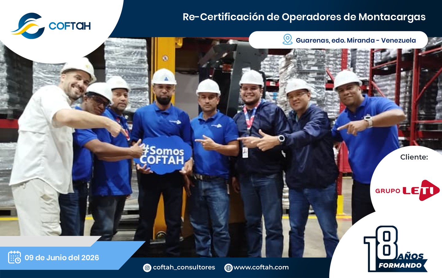 Lee más sobre el artículo Re-Certificación de Operadores de Montacargas en GRUPO LETI