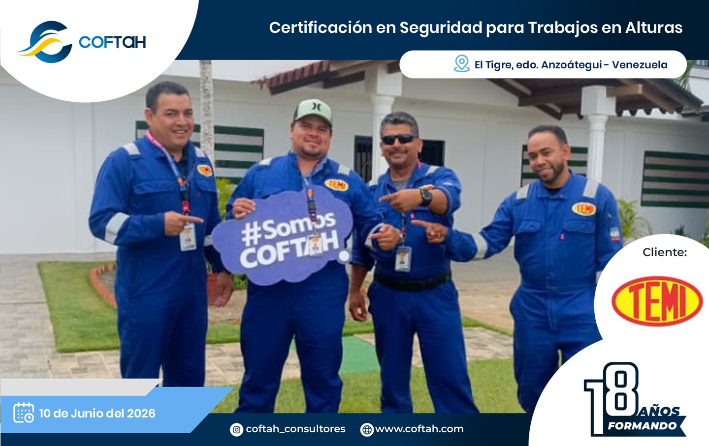 Lee más sobre el artículo Certificación en Seguridad para Trabajos en Alturas en TEMI