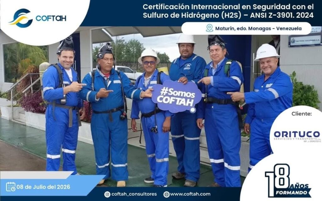 Certificación Internacional con el Sulfuro de Hidrógeno H2S – ANSI Z-390.1 2024