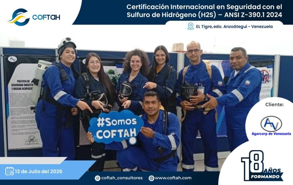 Certificación Internacional con el Sulfuro de Hidrógeno H2S – ANSI Z-390.1 2024