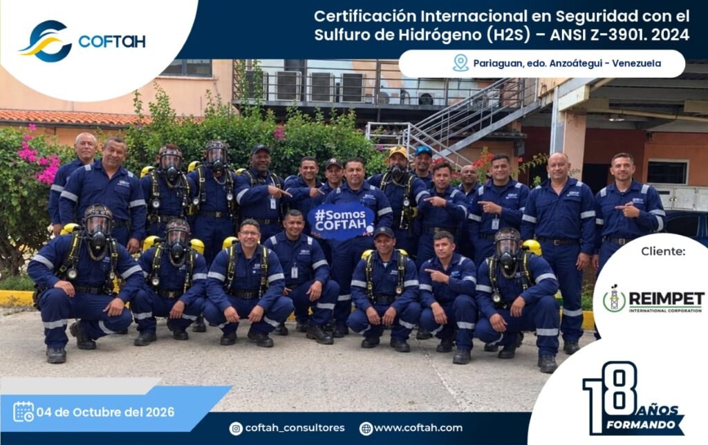 Certificación Internacional con el Sulfuro de Hidrógeno H2S – ANSI Z-390.1 2024