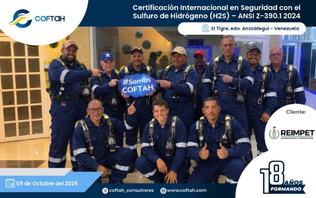 Certificación Internacional con el Sulfuro de Hidrógeno H2S – ANSI Z-390.1 2024