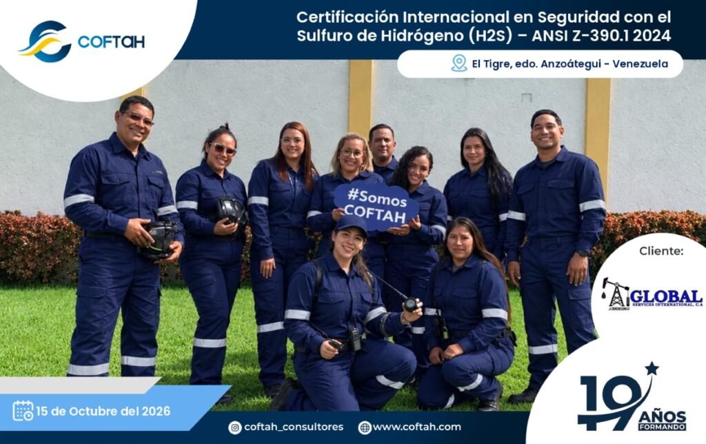 Certificación Internacional con el Sulfuro de Hidrógeno H2S – ANSI Z-390.1 2024