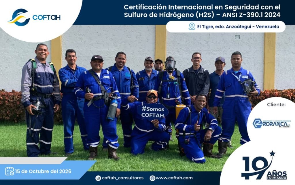 Certificación Internacional con el Sulfuro de Hidrógeno H2S – ANSI Z-390.1 2024